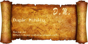 Dugár Mihály névjegykártya