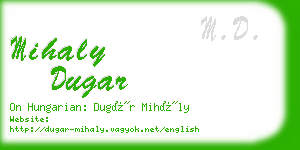 mihaly dugar business card
